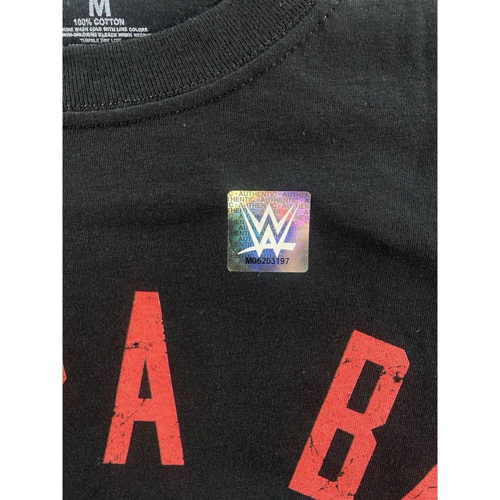 WWE Shirt Men Medium Black WrestleMania Tamba Bay Spell Out Graphic Logo - Picture 2 of 8
